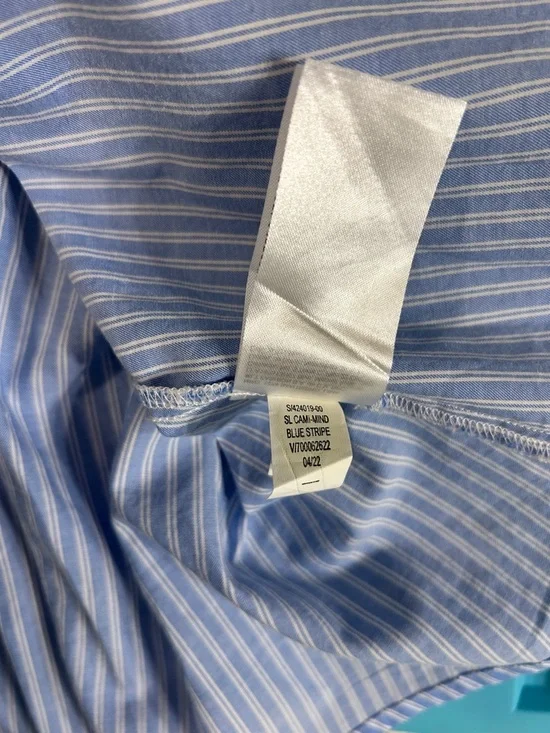 Old Navy Blue & White Striped Peplum Cami Top Size 2X - Picture 9 of 9